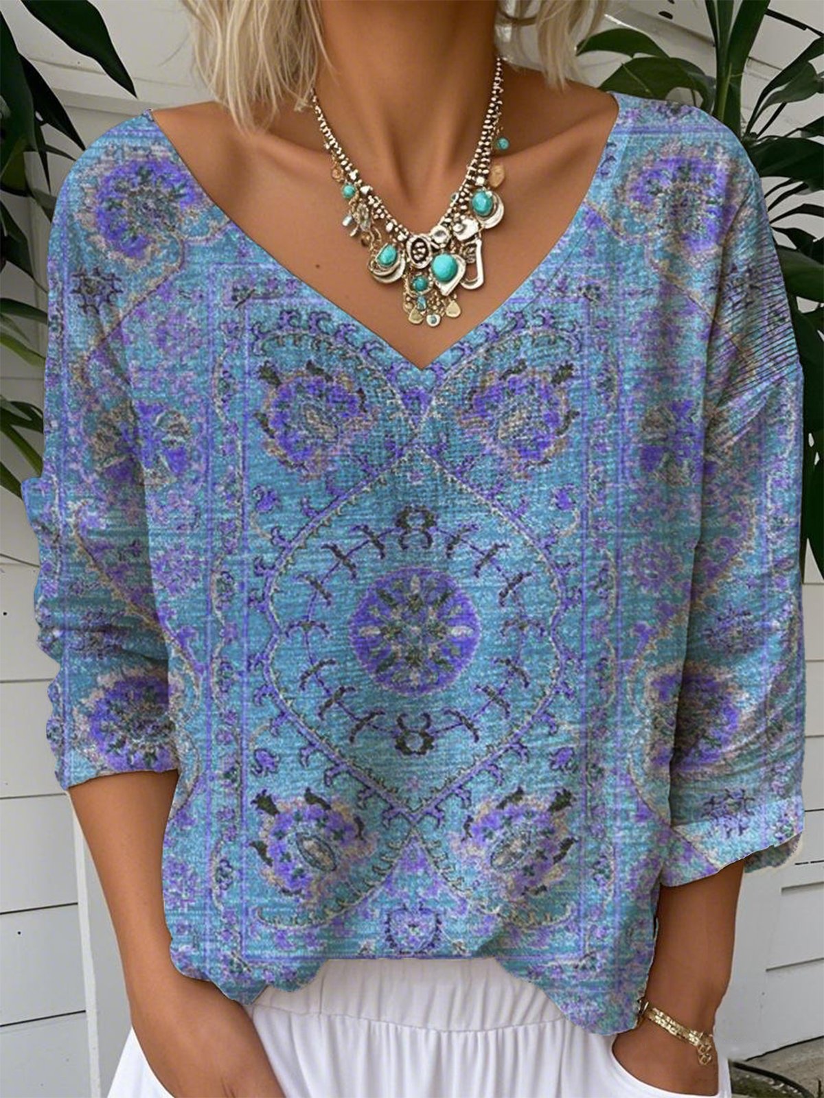 Casual V Neck T-Shirt
