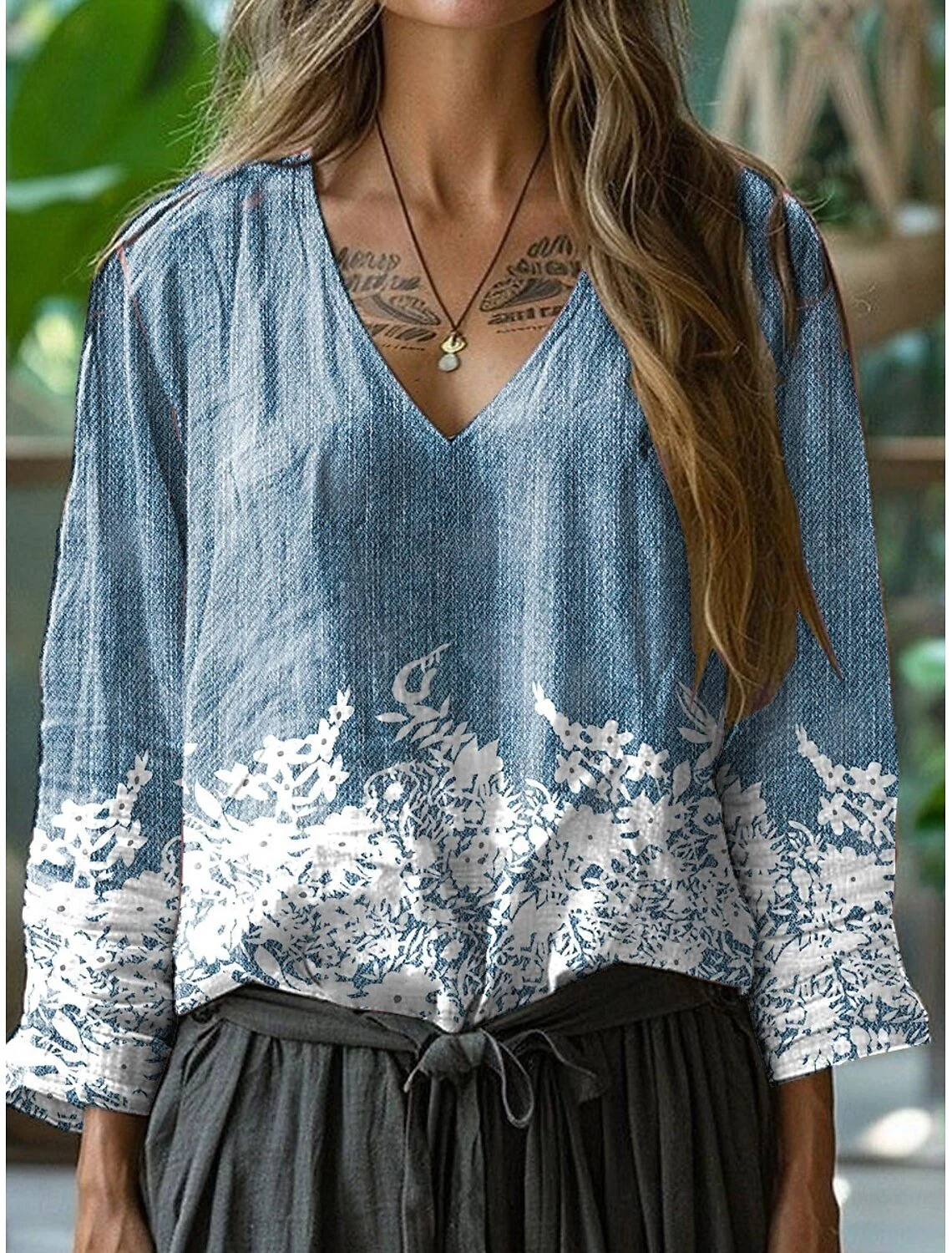 Loose Casual V Neck T-Shirt