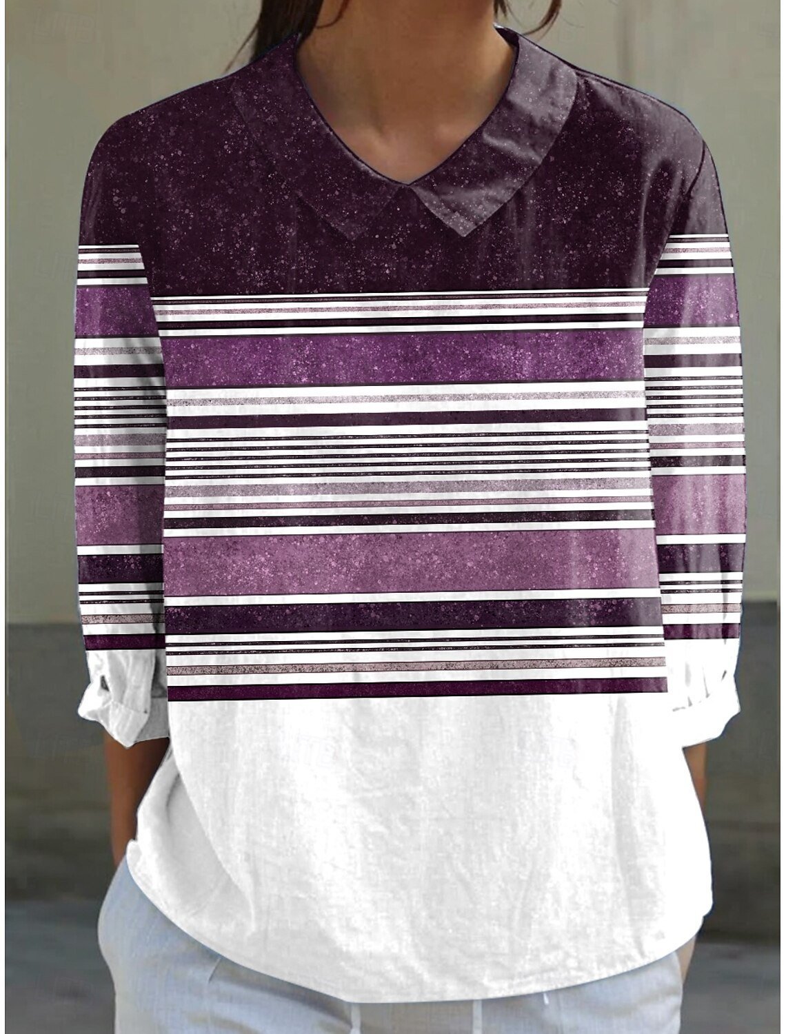 Shawl Collar Linen Blend Boho Shirt