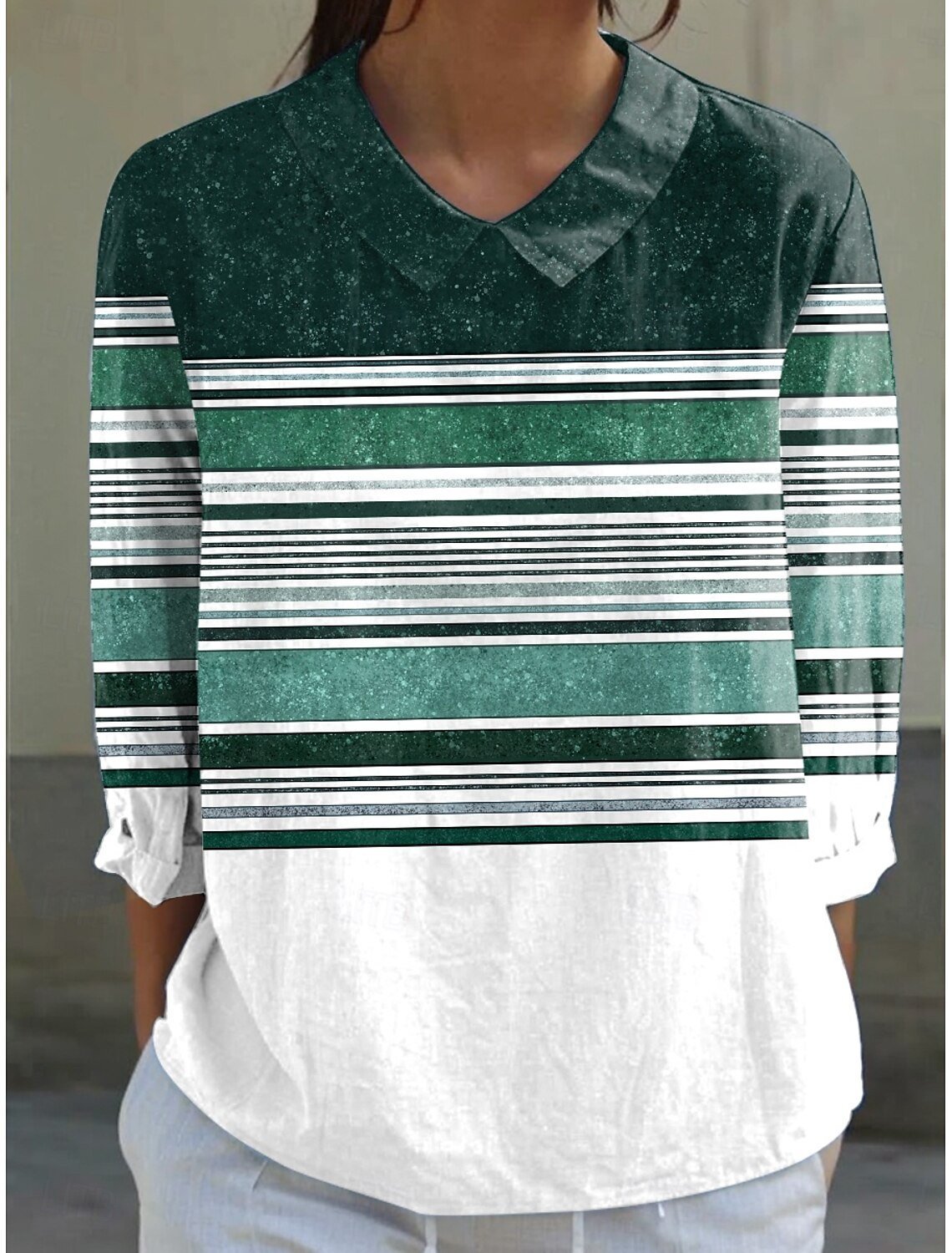 Shawl Collar Linen Blend Boho Shirt