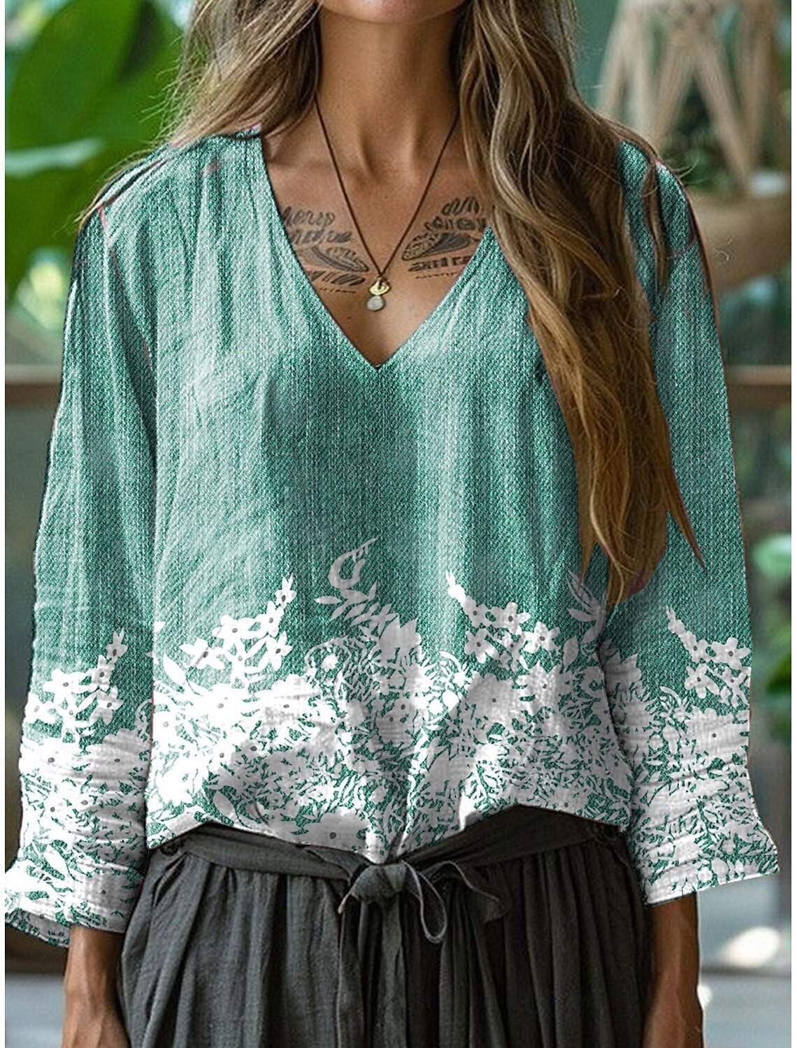 Loose Casual V Neck T-Shirt