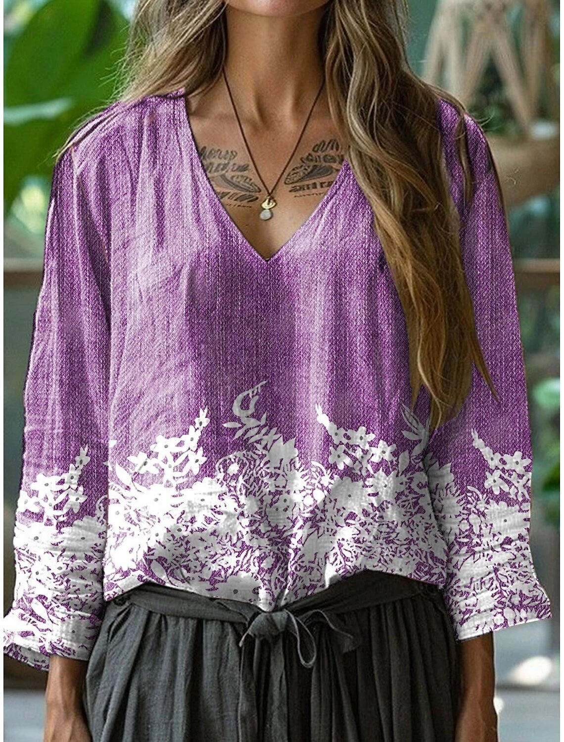 Loose Casual V Neck T-Shirt