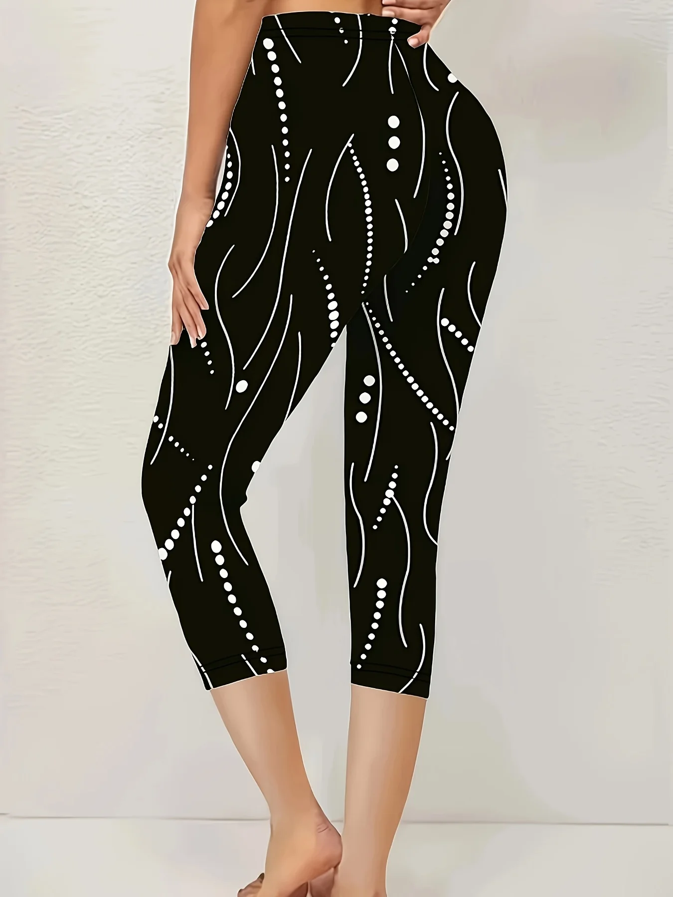 Women's Polka Dot Print Casual Leggings