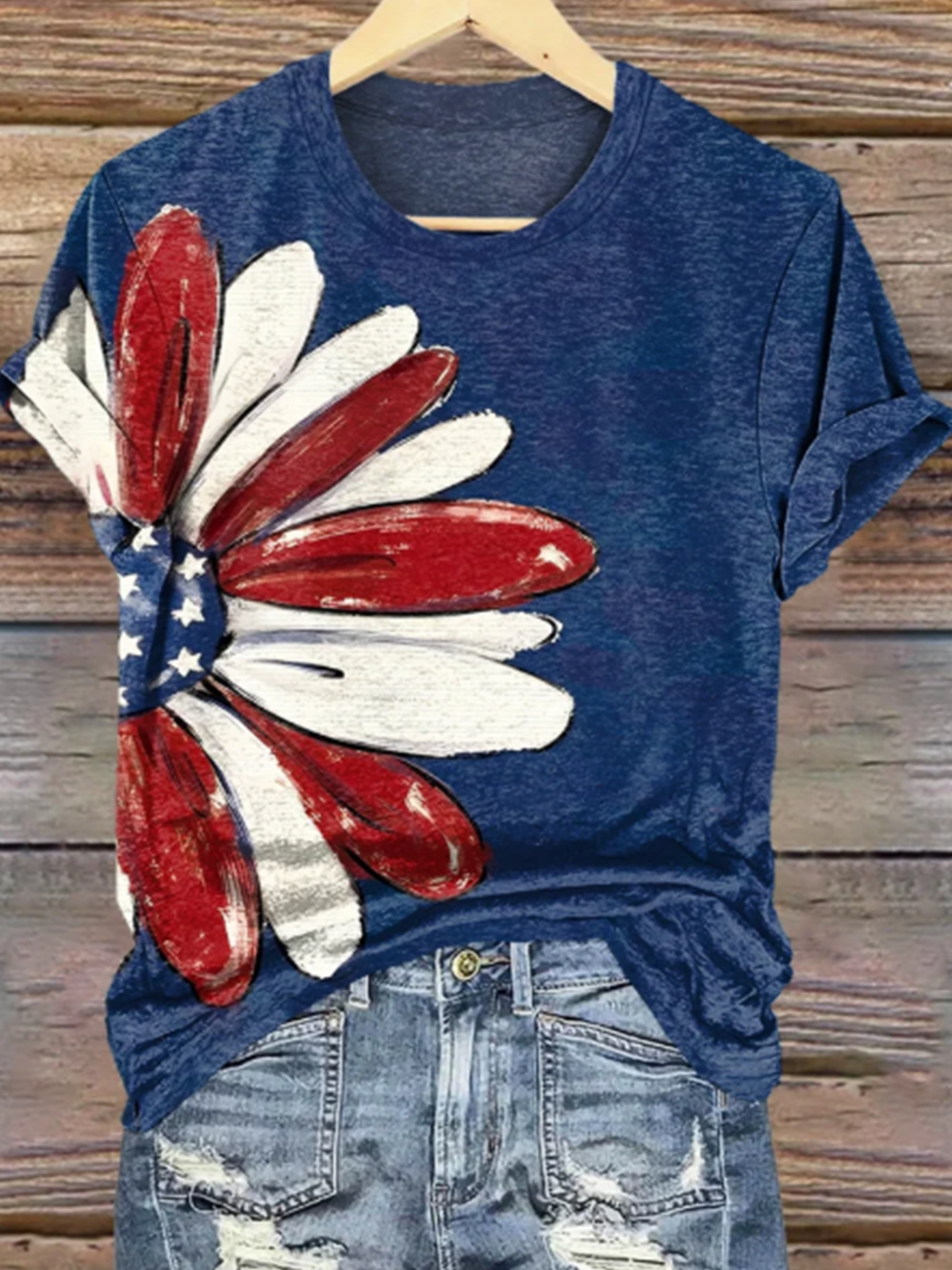Independence Day Crew Neck Casual T-Shirt