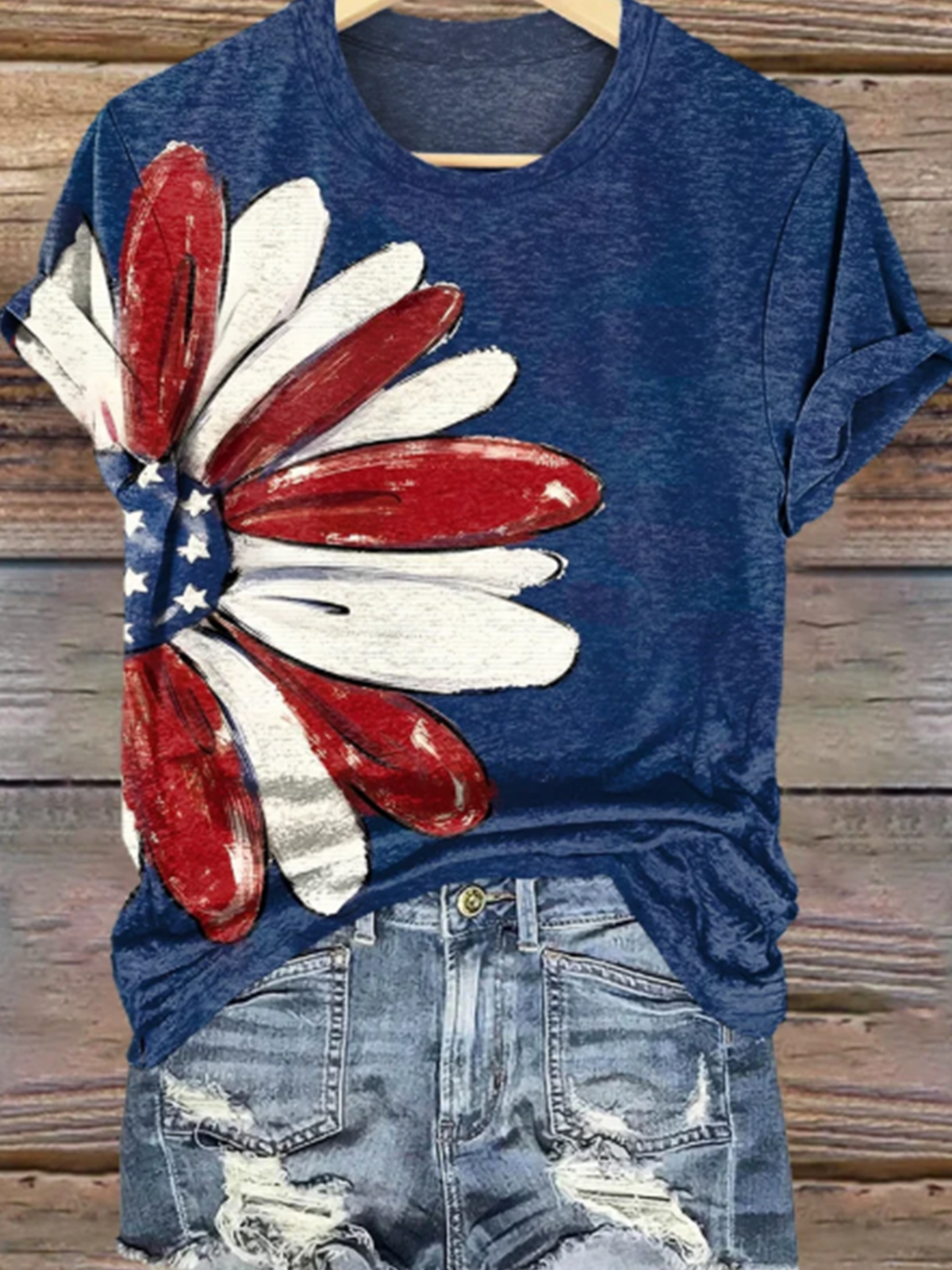Independence Day Crew Neck Casual T-Shirt
