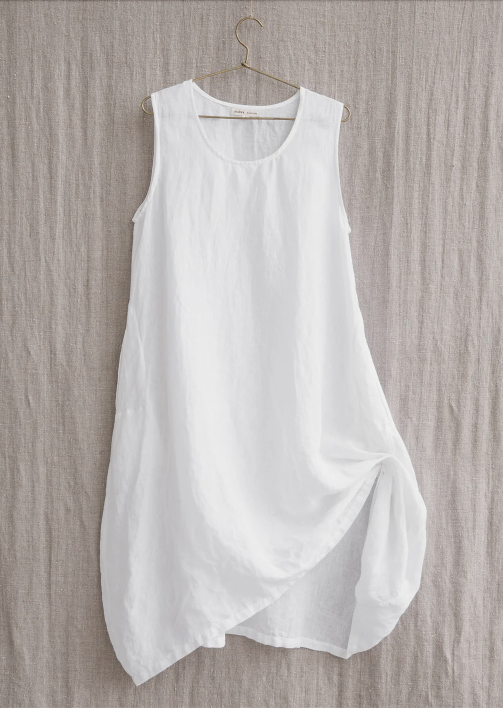 Linen Plain Casual Regular Fit Dress With No