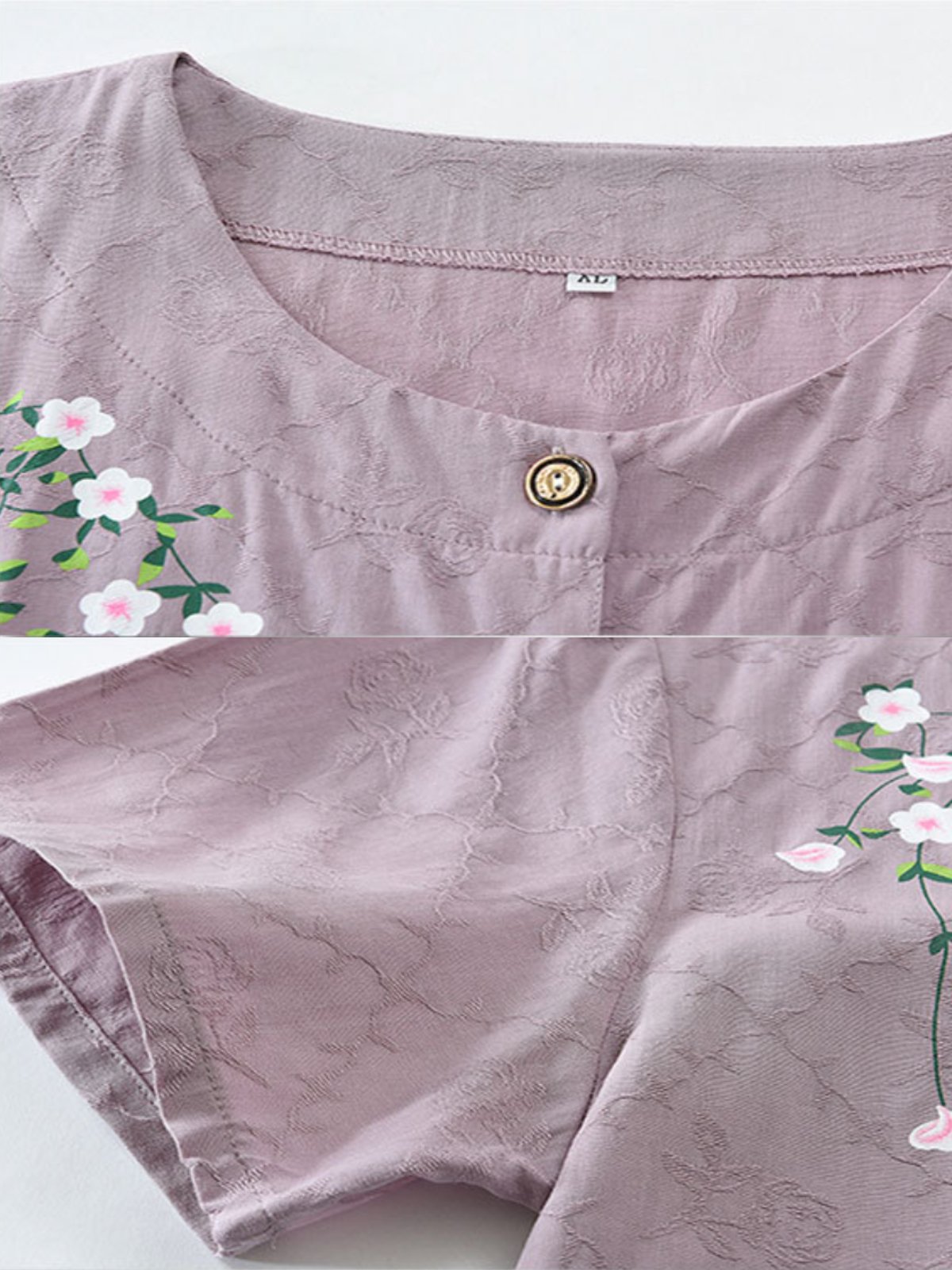Women's Embroidery Plain Daily Going Out Two-Piece Set Purple Casual Summer Top With Pants Matching Set