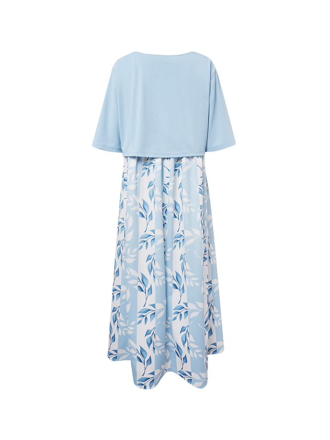 Crew Neck Simple Loose Two-Piece Set