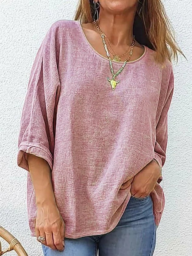 Casual V Neck Long Sleeve T-Shirt