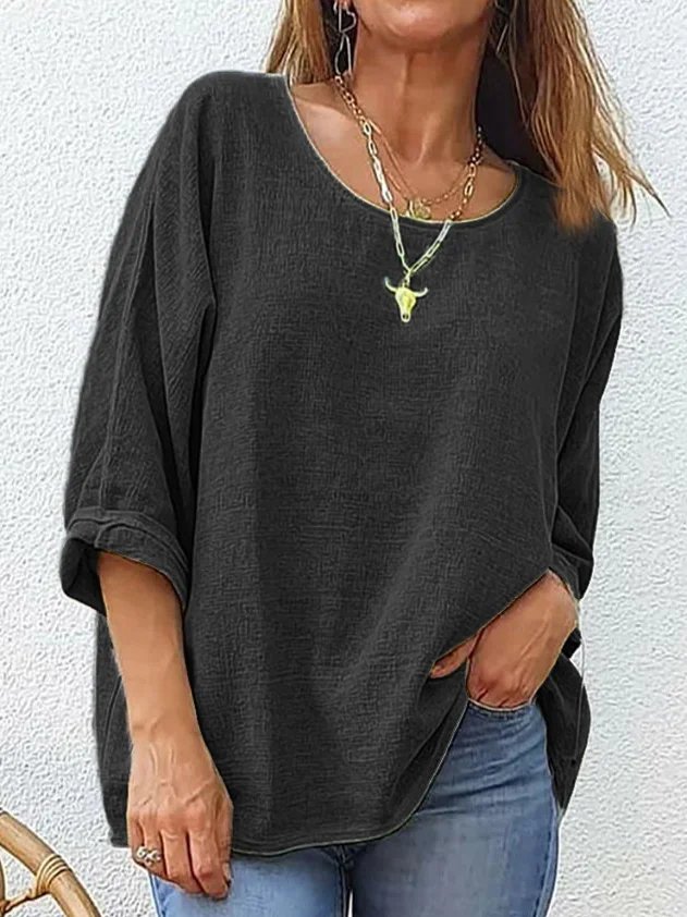 Casual V Neck Long Sleeve T-Shirt