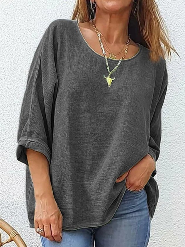 Casual V Neck Long Sleeve T-Shirt