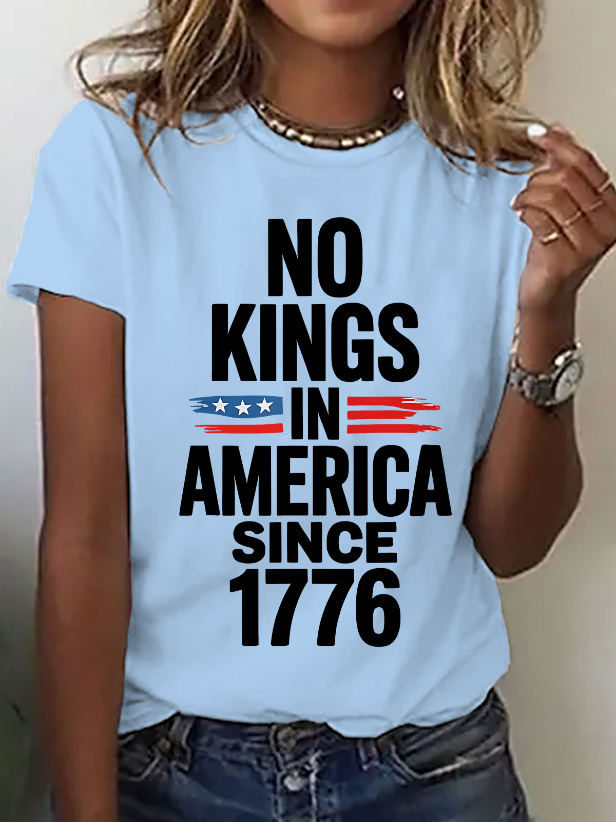 No Kings In America Since 1776 Cotton T-Shirt