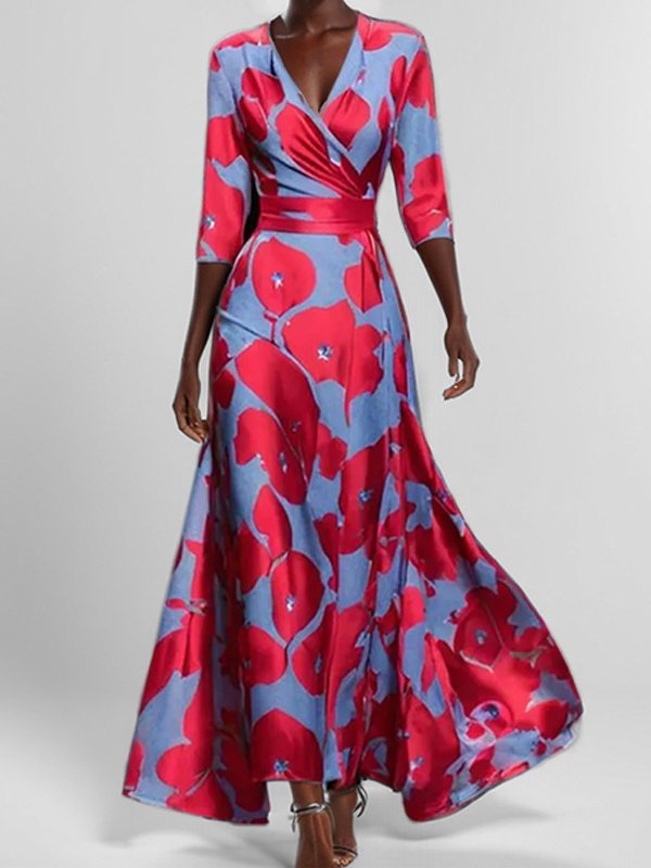 Women's Short Sleeve Summer White Plain Split Joint V Neck Daily Going Out Vintage Maxi A-Line Tank Dress