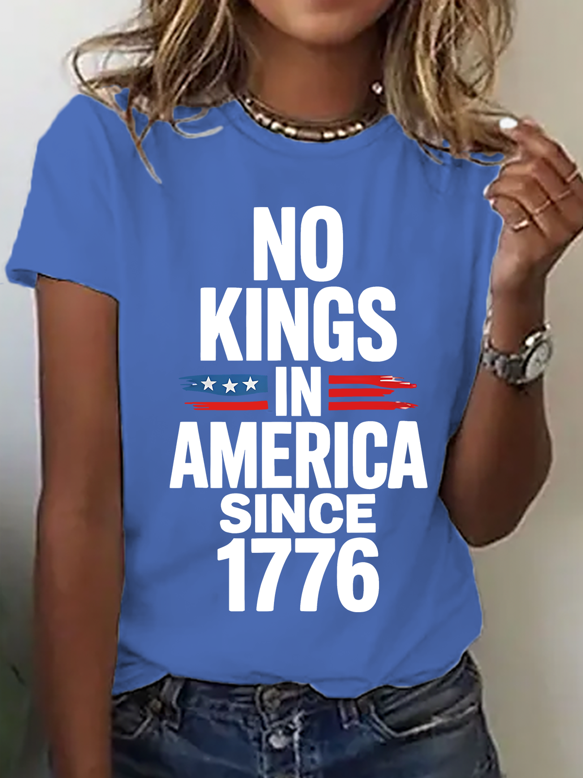 No Kings In America Since 1776 Cotton T-Shirt