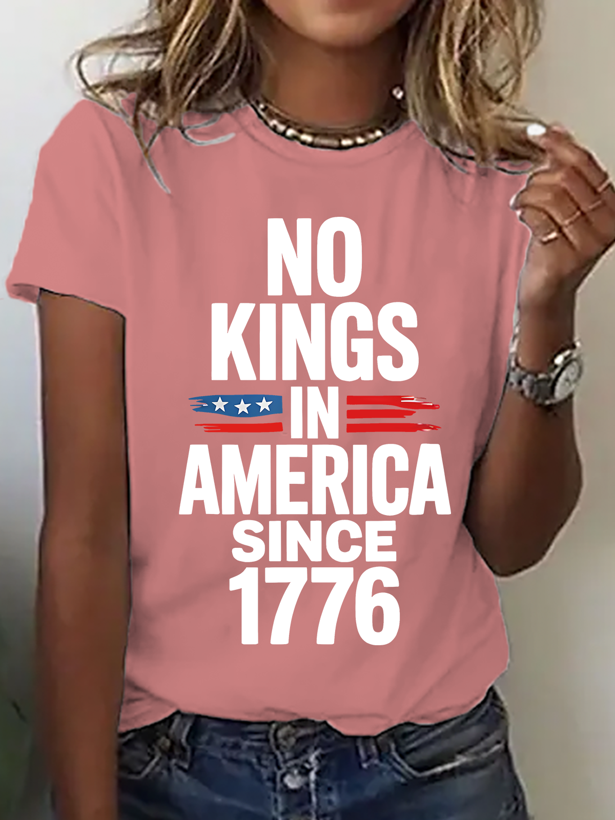 No Kings In America Since 1776 Cotton T-Shirt