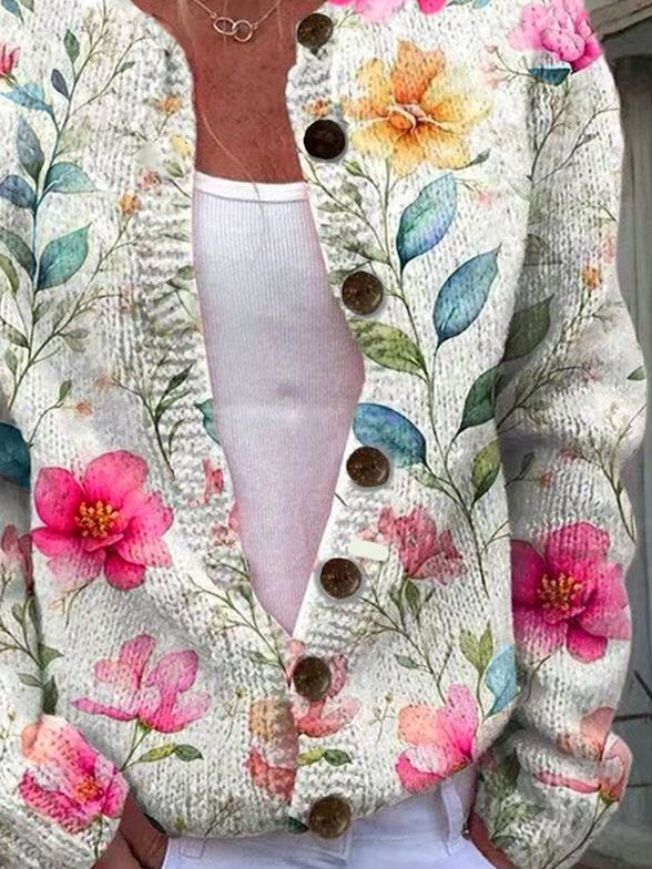 Vintage Crew Neck Cardigan