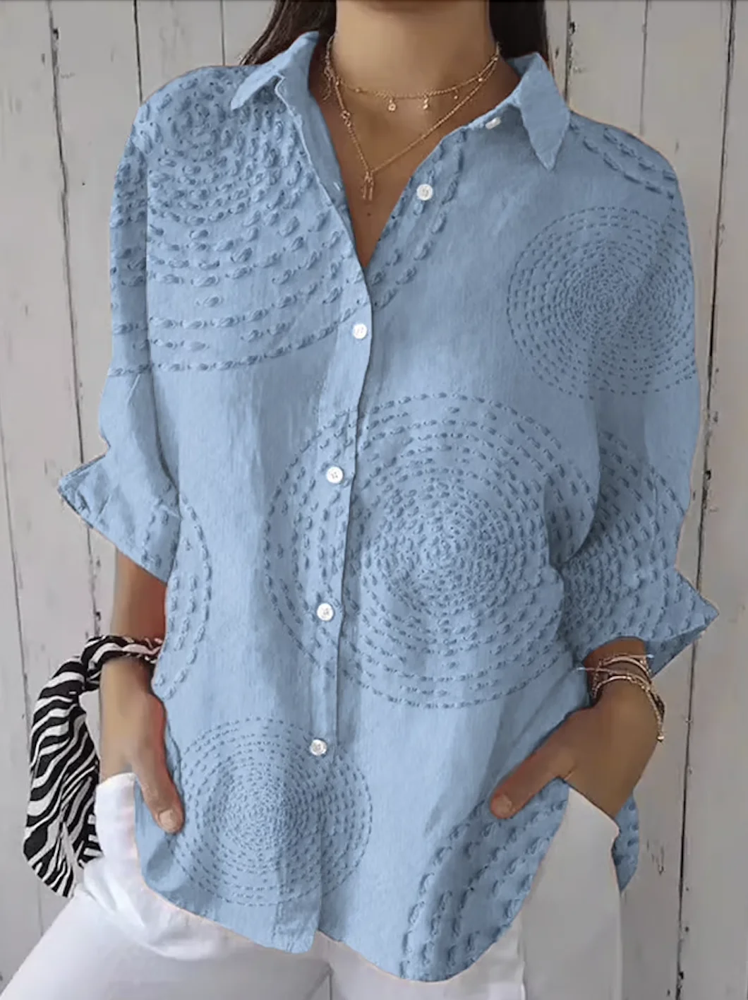 Shirt Collar Cotton Sexy Shirt
