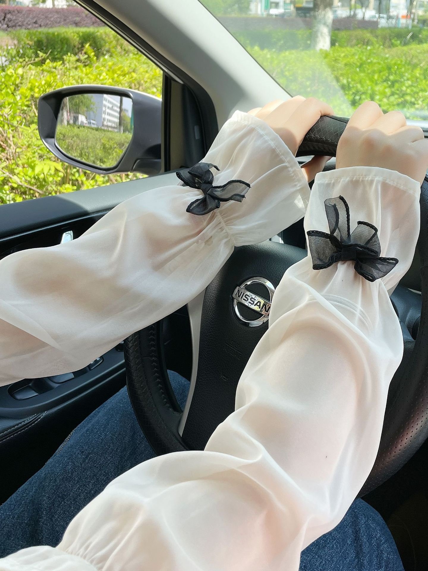 Outdoor Sun Protection Loose Sleeves For Women Anti-ultraviolet Arm Guards Summer Driving Mesh Gloves Thin Lace Ice Sleeves