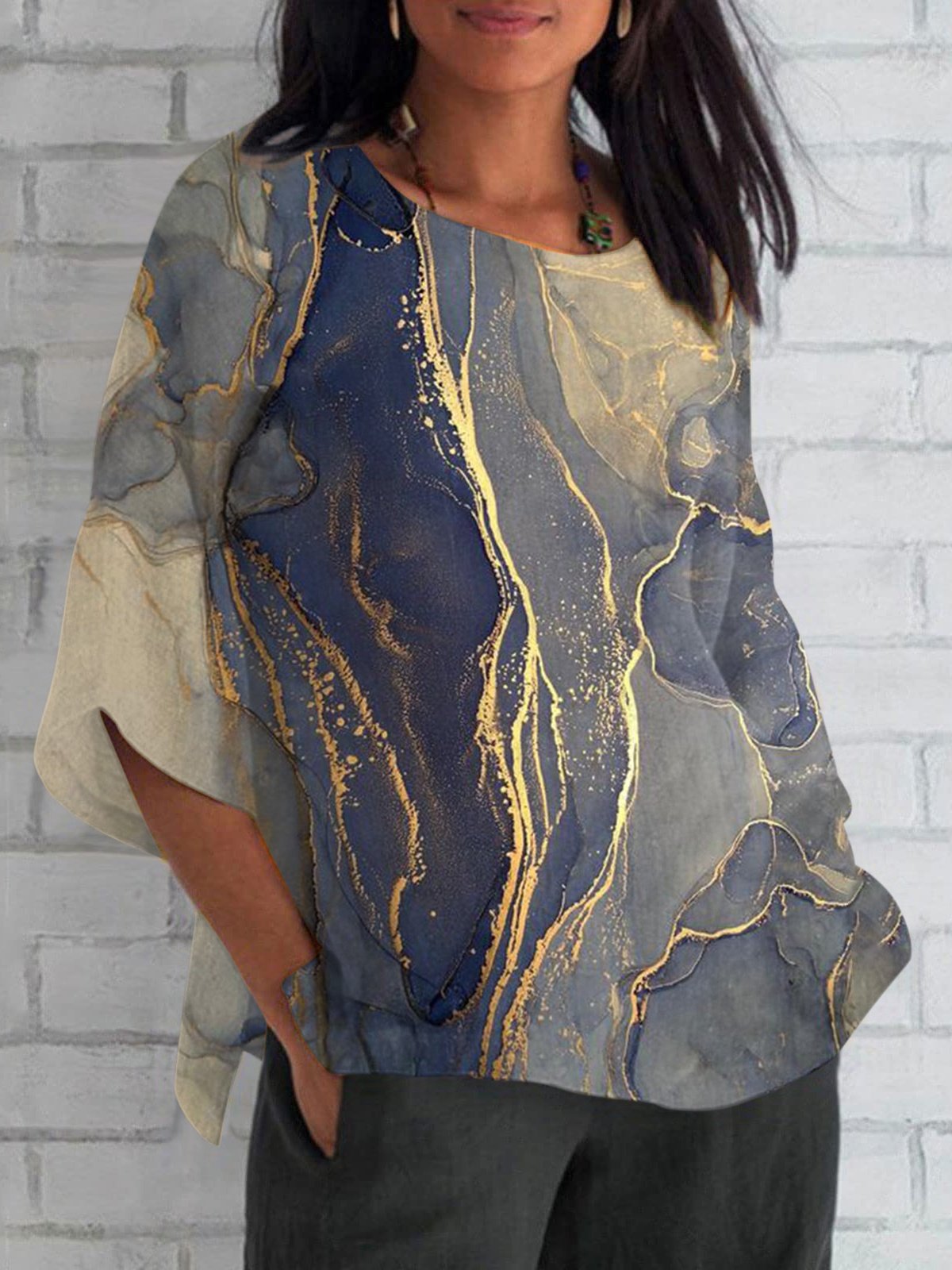 Women's Short Sleeve T-shirt Summer  Plain Printing V Neck Daily Going Out Casual Top
