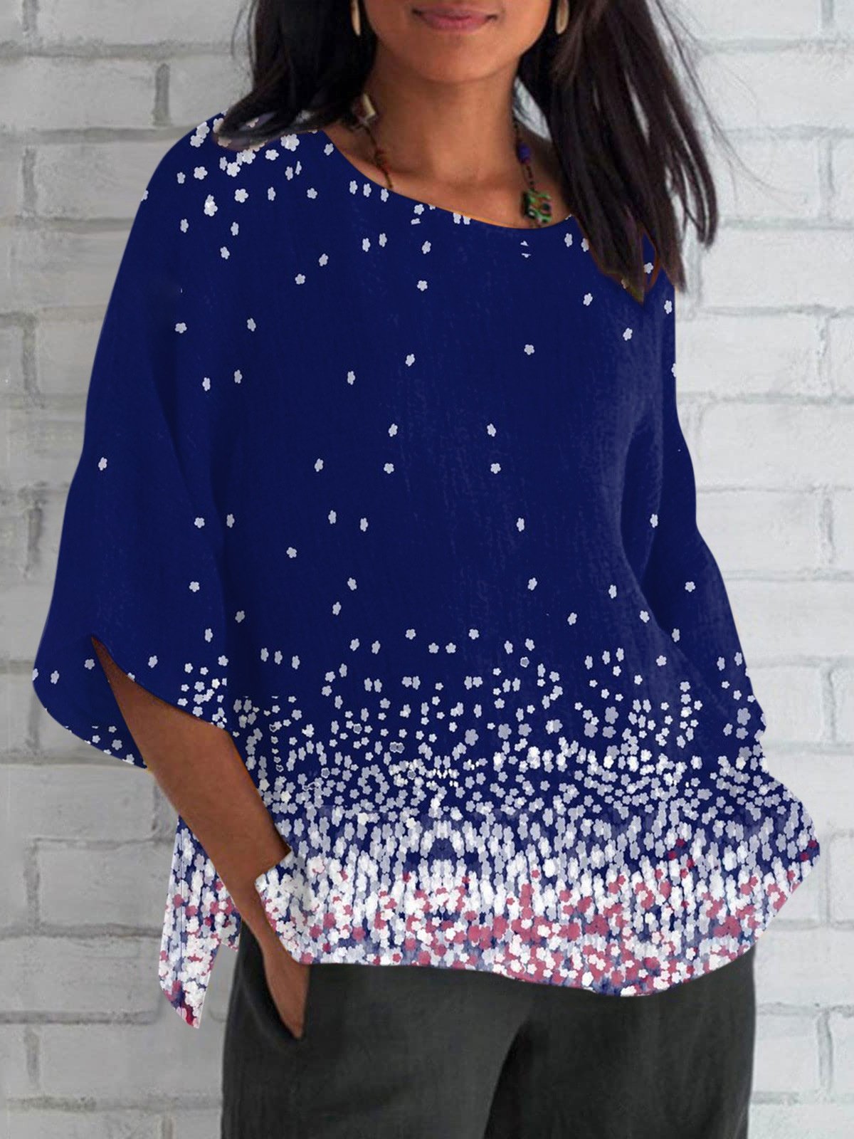 Women's Short Sleeve T-shirt Summer  Plain Printing V Neck Daily Going Out Casual Top