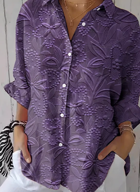 Vintage Floral Print Blouse