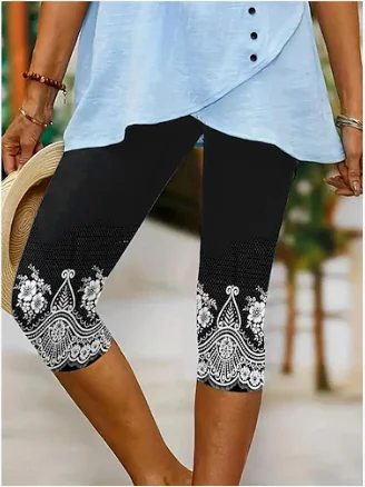 Women's Casual Tight Print Pants