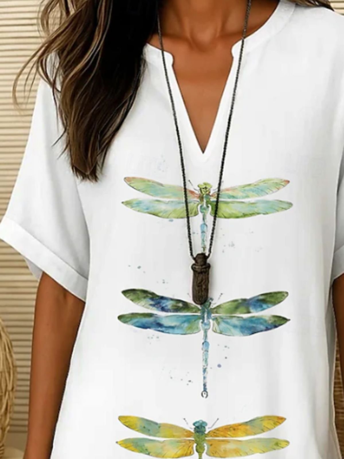 Elegant Dragonfly Loose Blouse