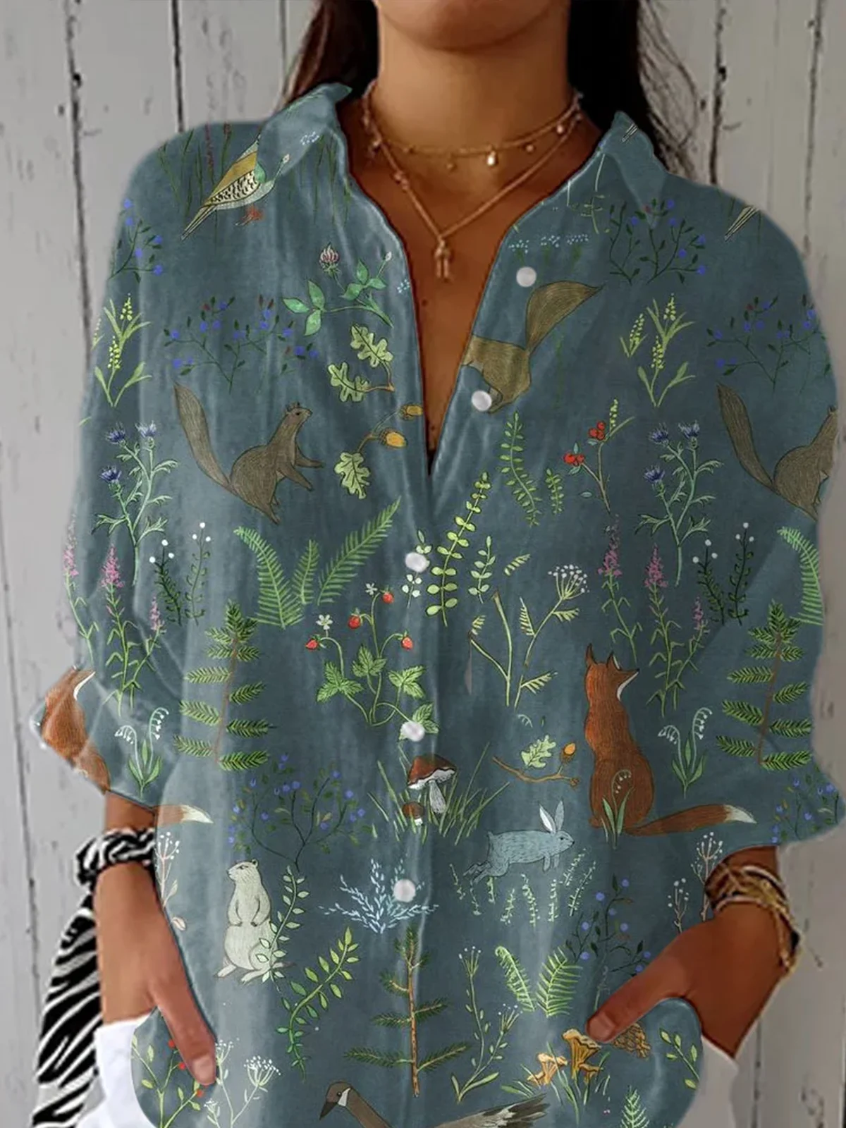 Regular Fit Casual Shirt Collar Cotton Shirt