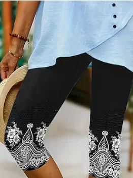 Women's Casual Tight Print Pants