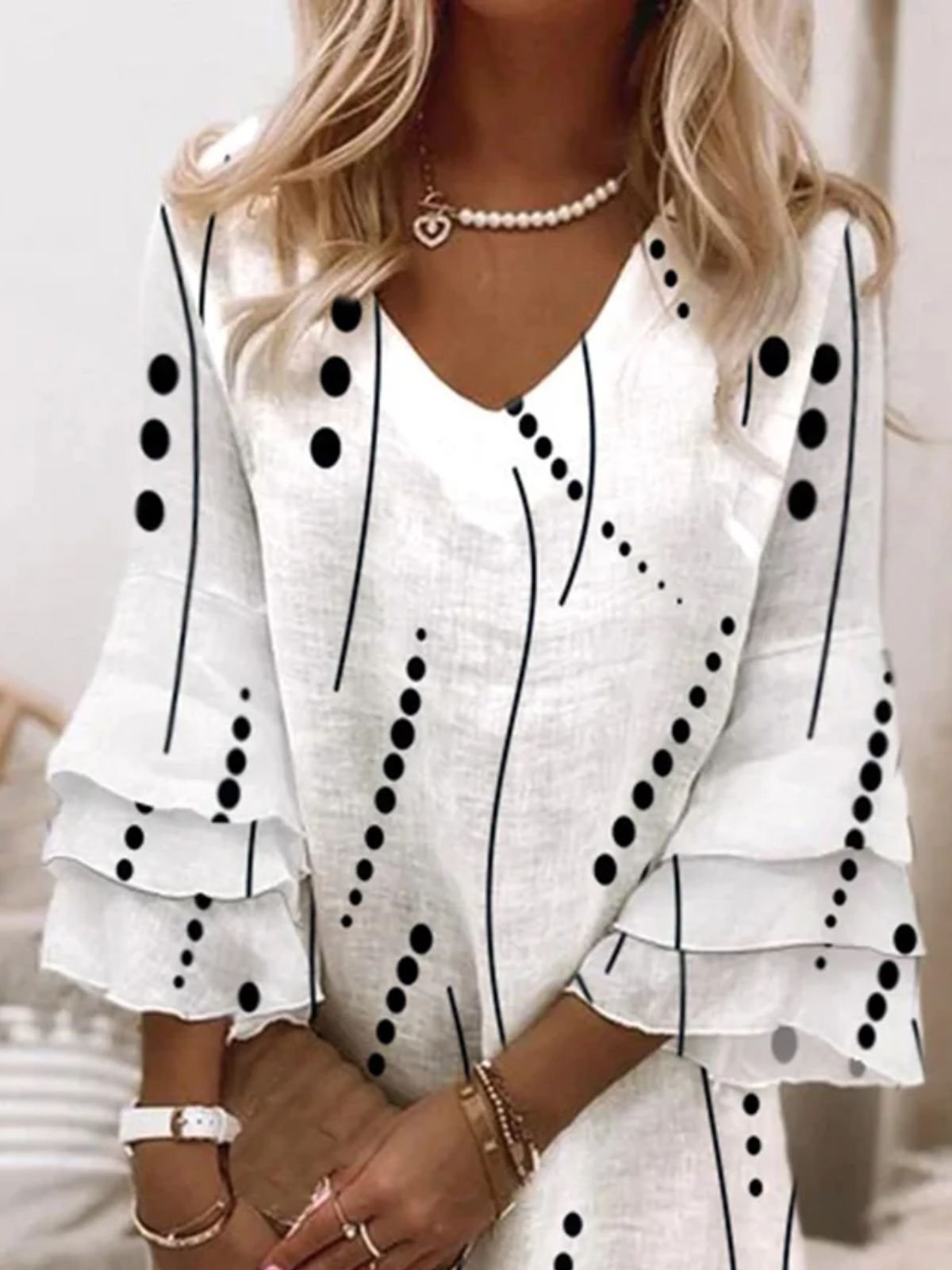 Regular Fit Vacation Dress With No