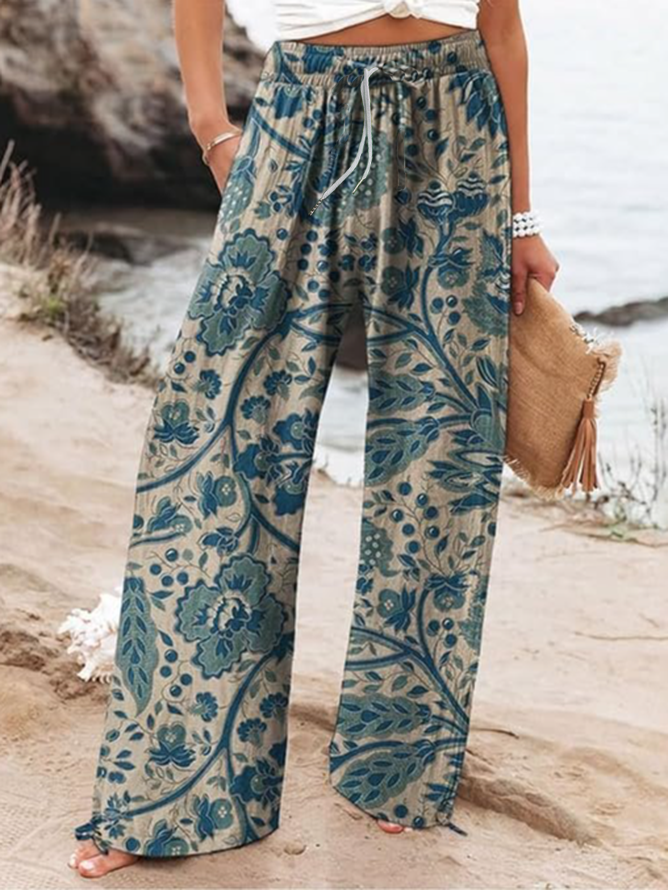 Floral Casual Loose Pants
