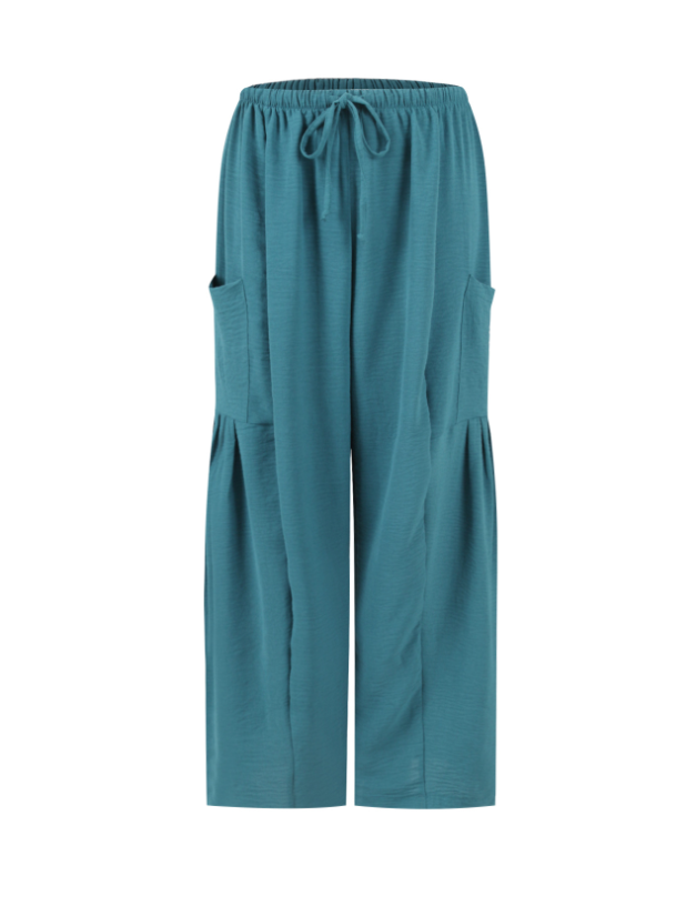 Women's  Elastic Waist H-Line Harem Pants Daily Going Out Pants Green Casual Split Joint Plain Spring/Fall Pants