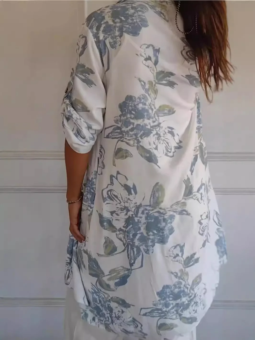 Women's Half Sleeve Summer White Floral Split Joint Stand Collar Daily Going Out Vintage Midi A-Line Tank Dress
