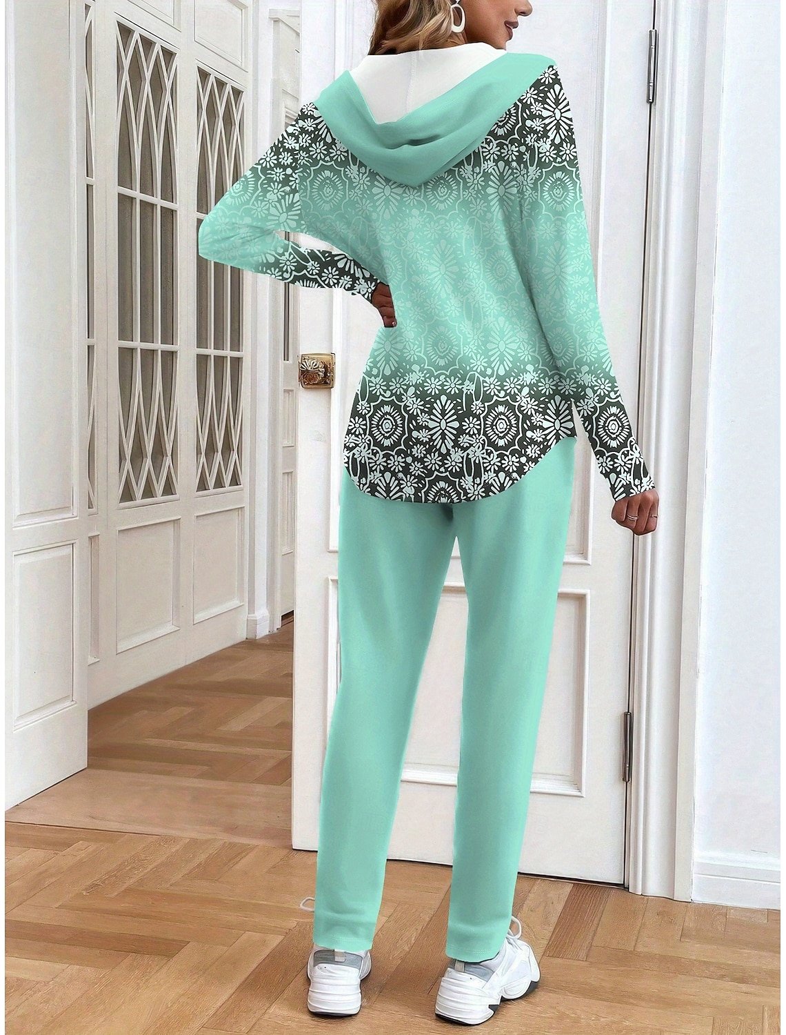 Women's Casual Long-Sleeved Jacket And Trousers Suit