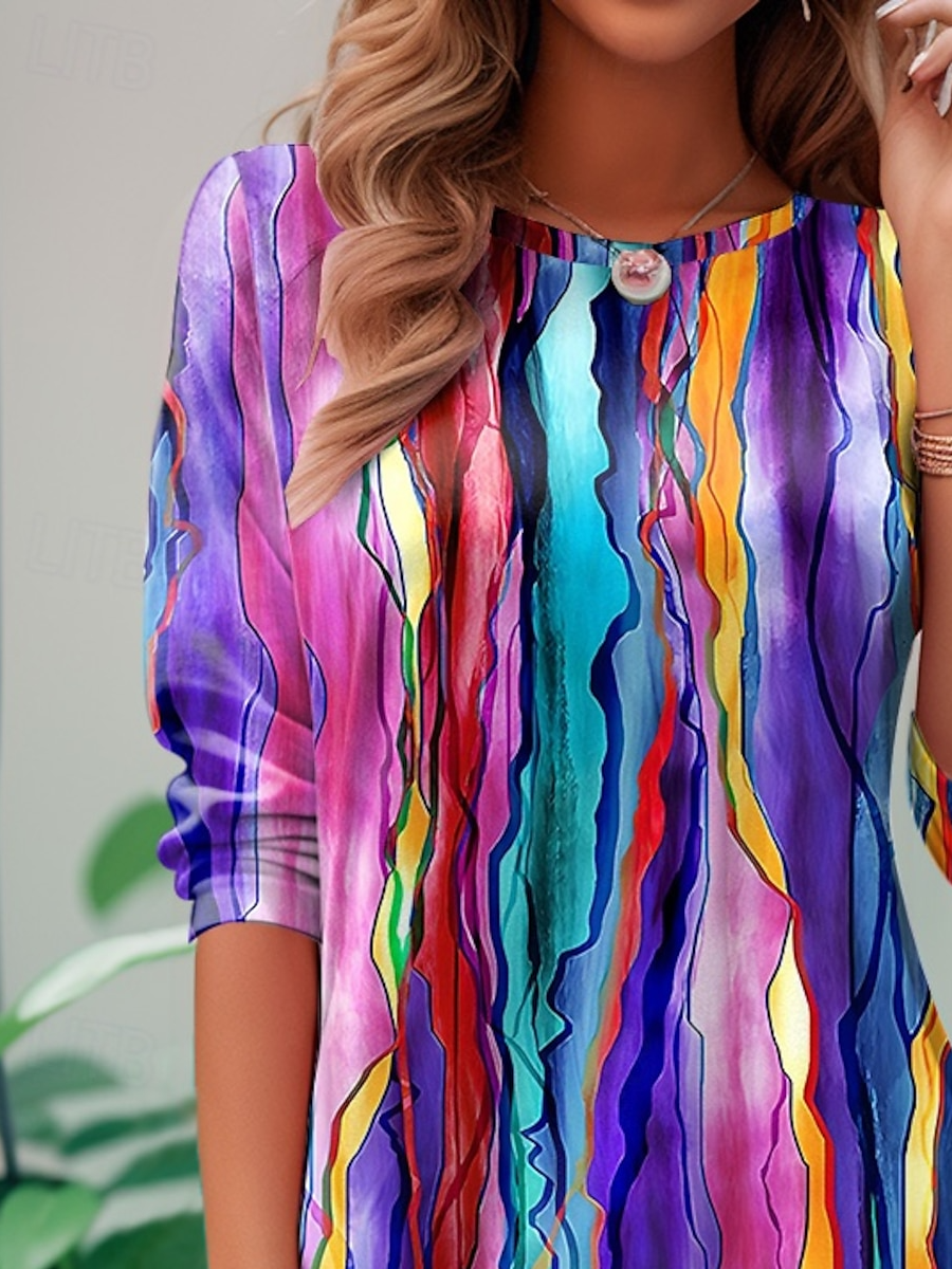 Casual Long Sleeve Round Neck T-Shirt