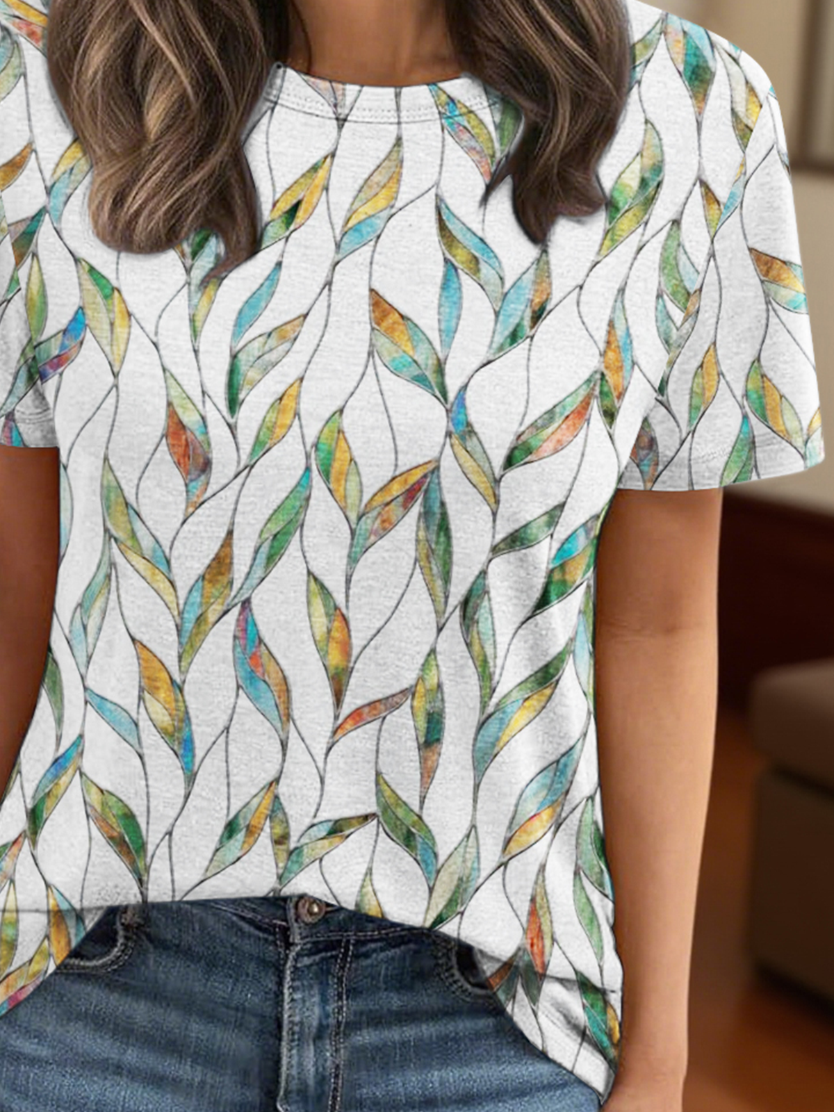 Regular Fit Casual Crew Neck Cotton T-Shirt