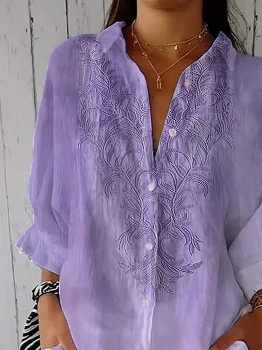 Women's Alzheimer's Floral Print Casual Shirt