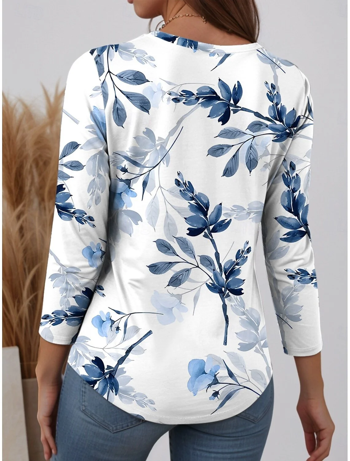 Casual Long Sleeve Round Neck T-Shirt