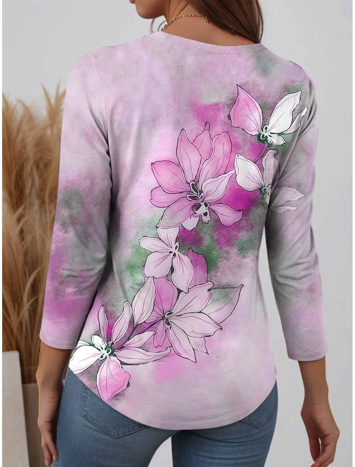 Casual Long Sleeve Round Neck T-Shirt