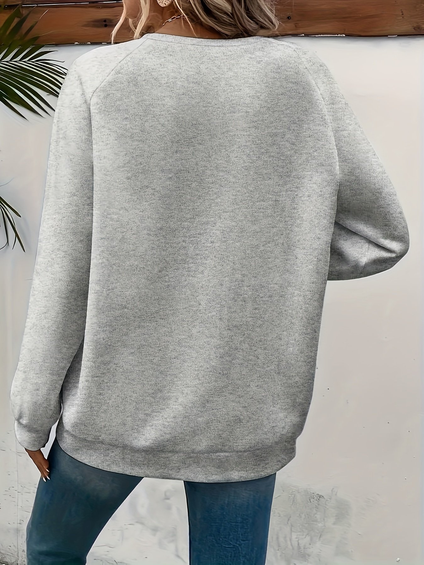 Crew Neck Regular Fit Plain Simple Sweatshirt