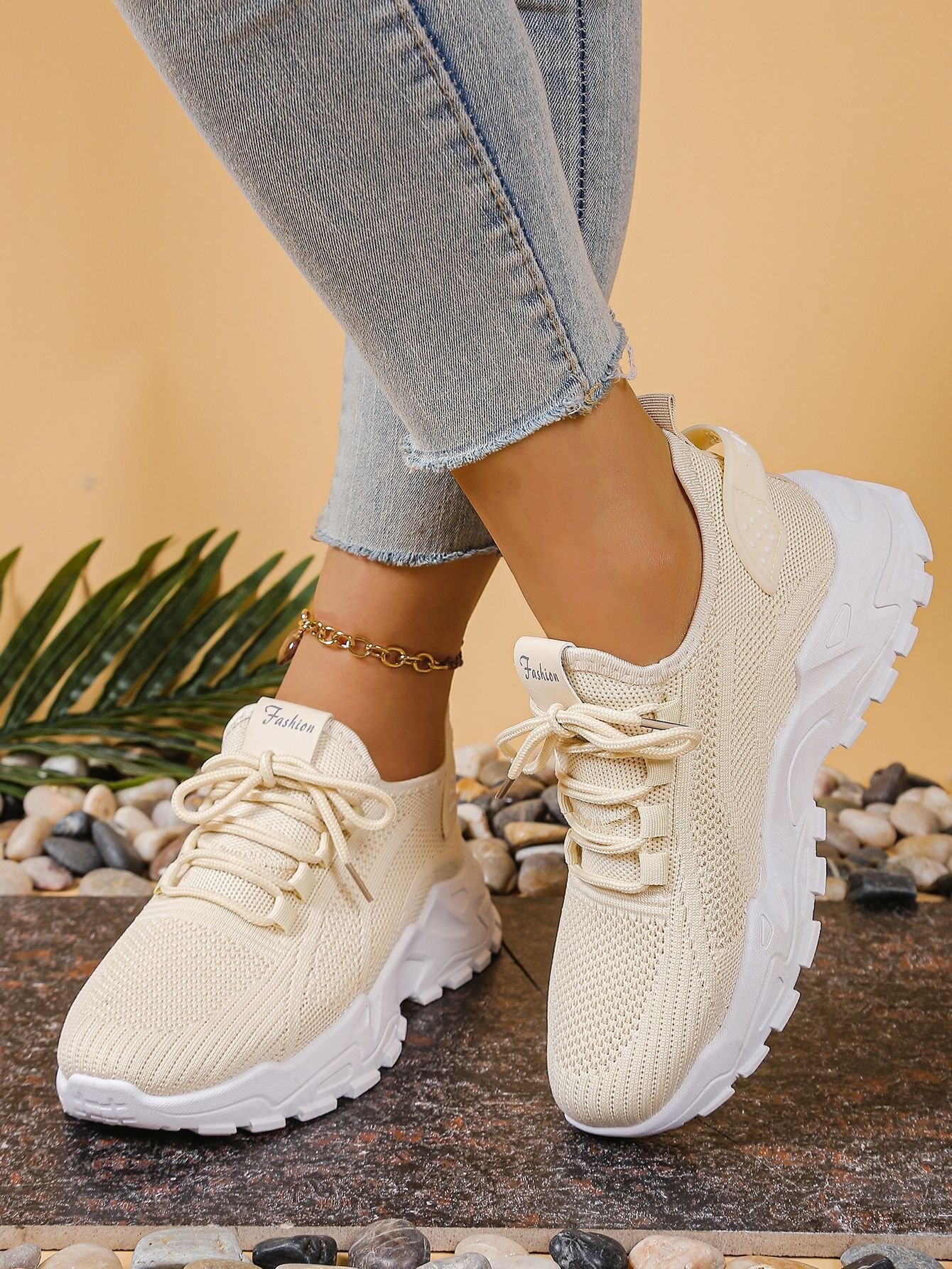 All Season Plain Casual Mesh Fabric Regular Shoes