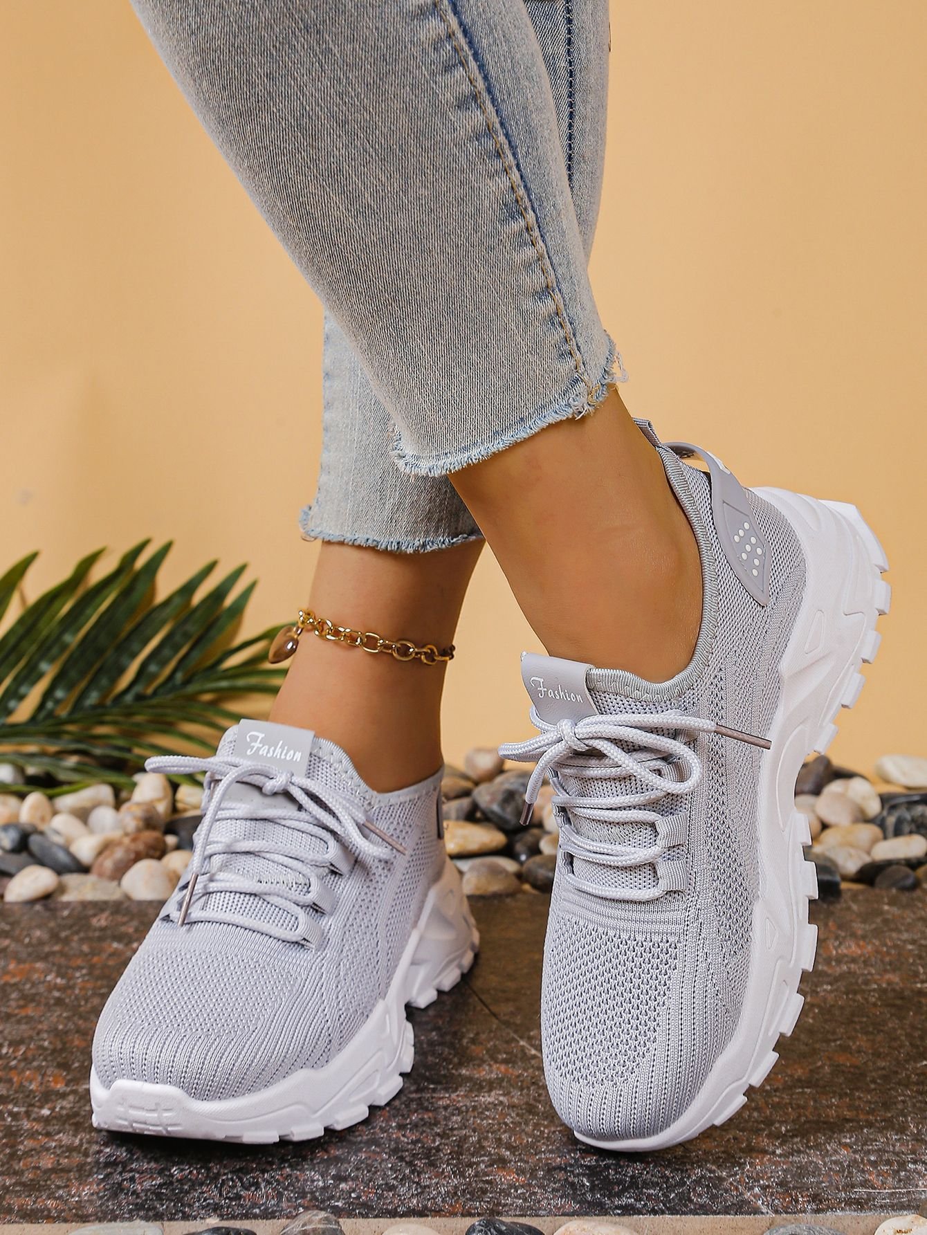 All Season Plain Casual Mesh Fabric Regular Shoes