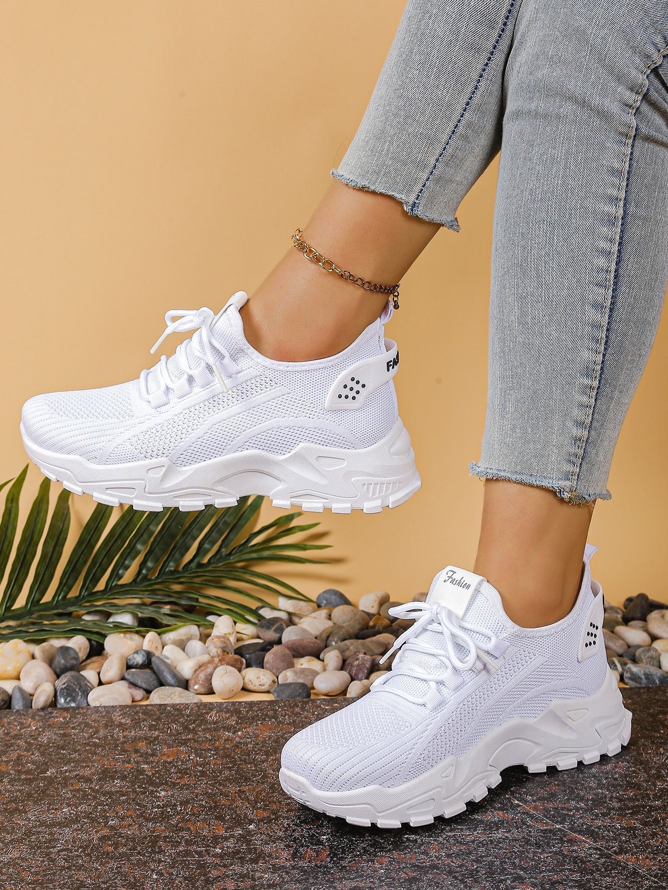 All Season Plain Casual Mesh Fabric Regular Shoes