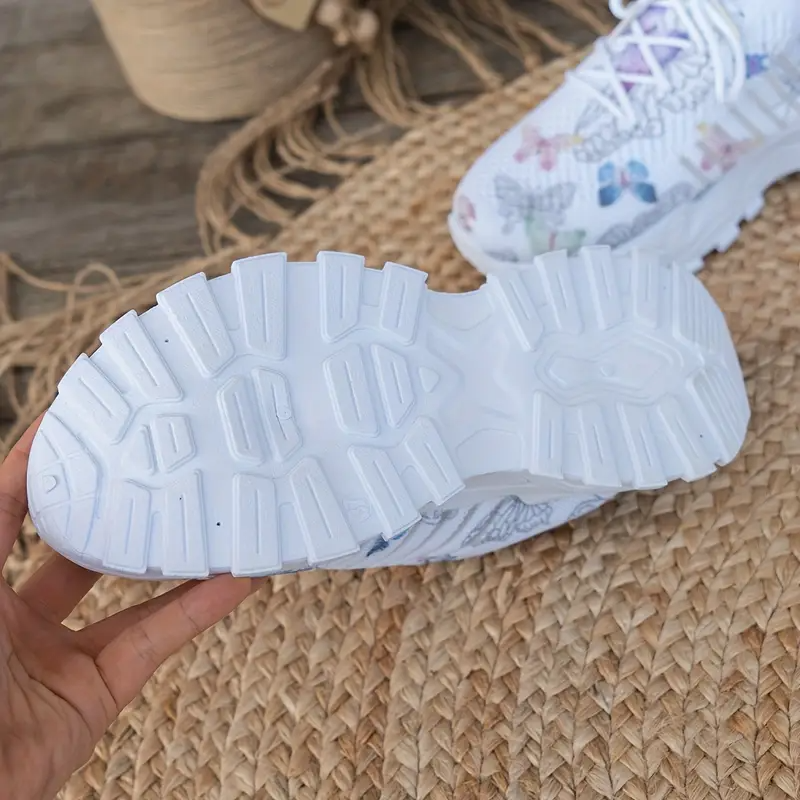 Simple All Season Floral Mesh Fabric Regular Shoes