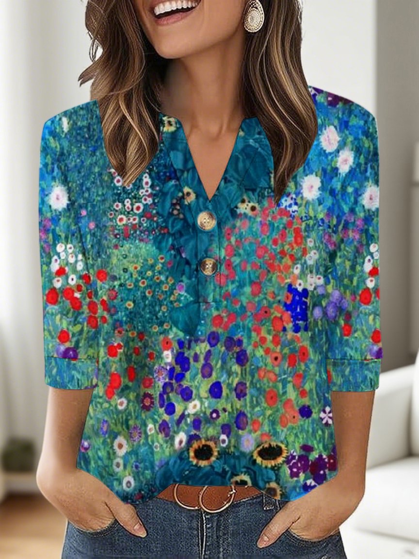 V Neck Casual T-Shirt