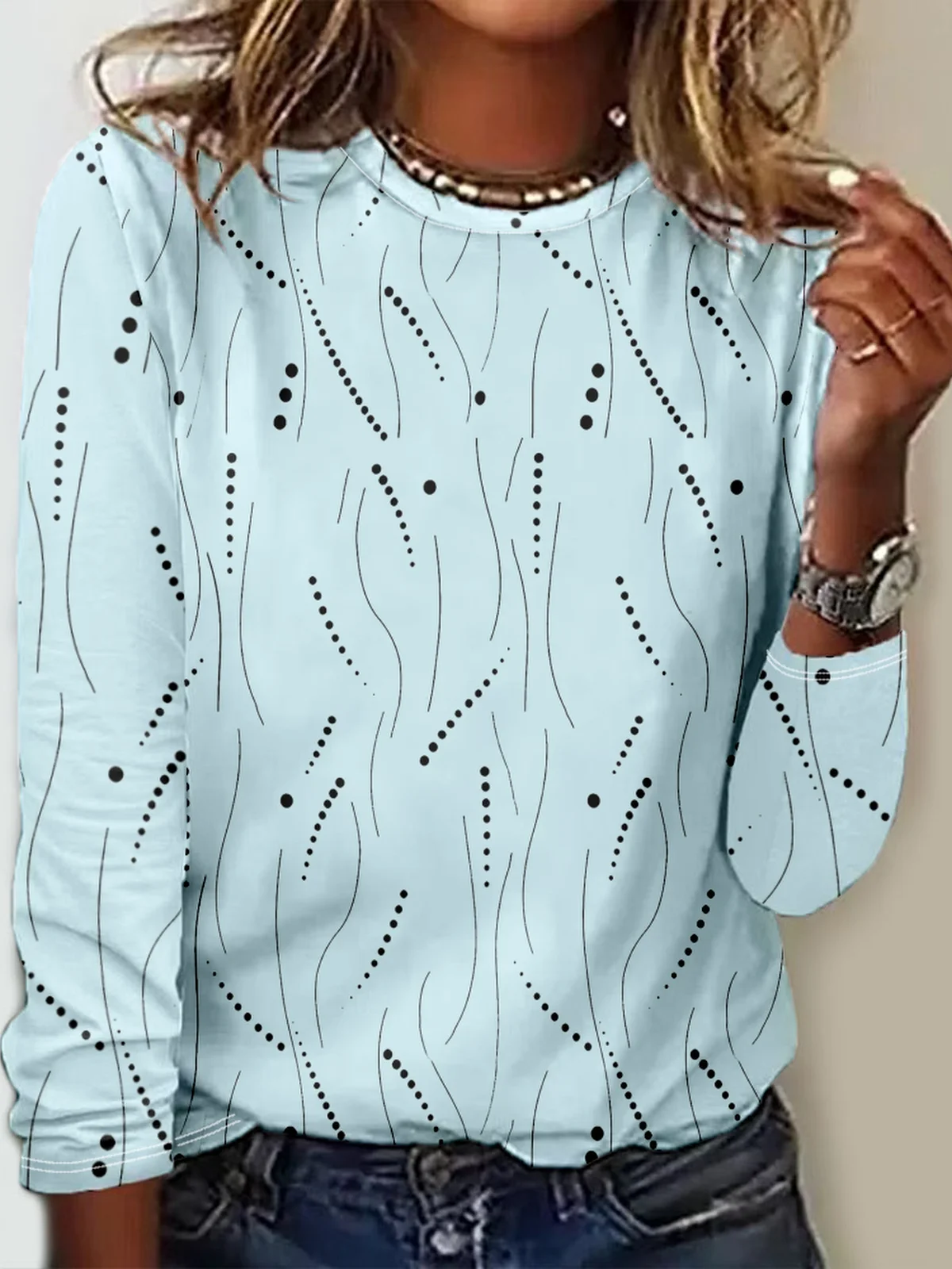 Long Sleeve Round Neck T-Shirt