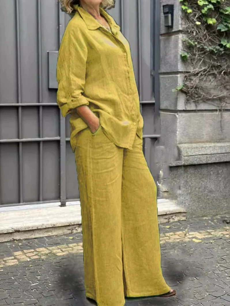 Women's Adjustable Strap Plain Daily Going Out Two-Piece Set Green Casual Spring/Fall Top With Pants Matching Set