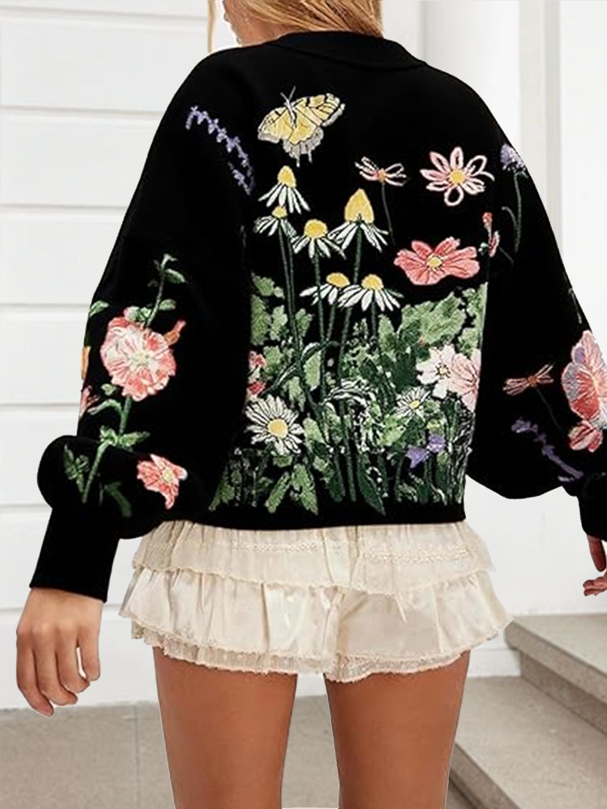 Cotton Regular Fit Boho Sweatshirt