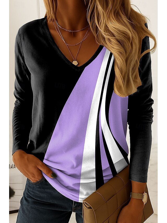 Casual Cotton V Neck T-Shirt
