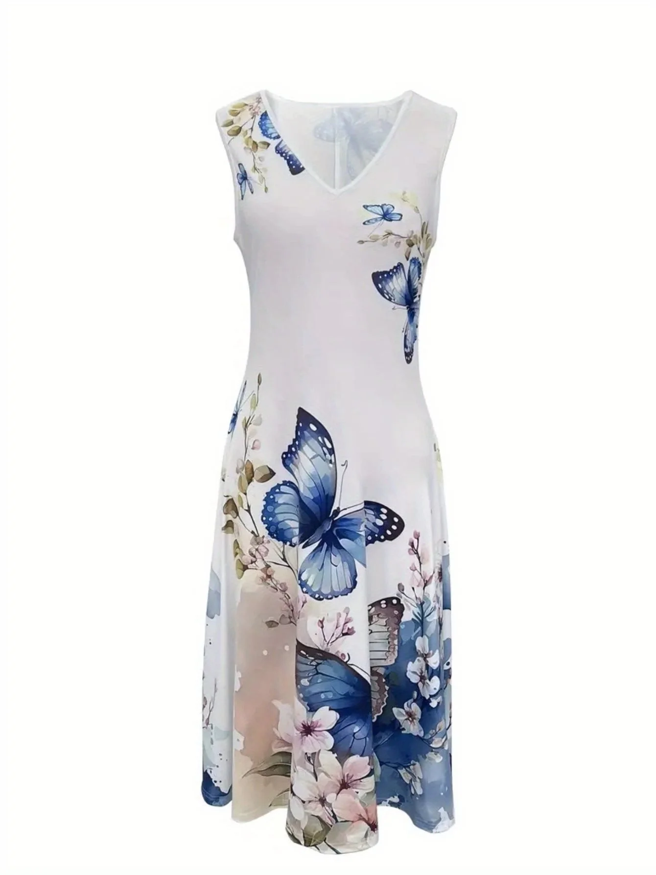 Women's Printing Floral Daily Going Out Two-Piece Set Light Blue Casual Summer Coat With Skirt Matching Set